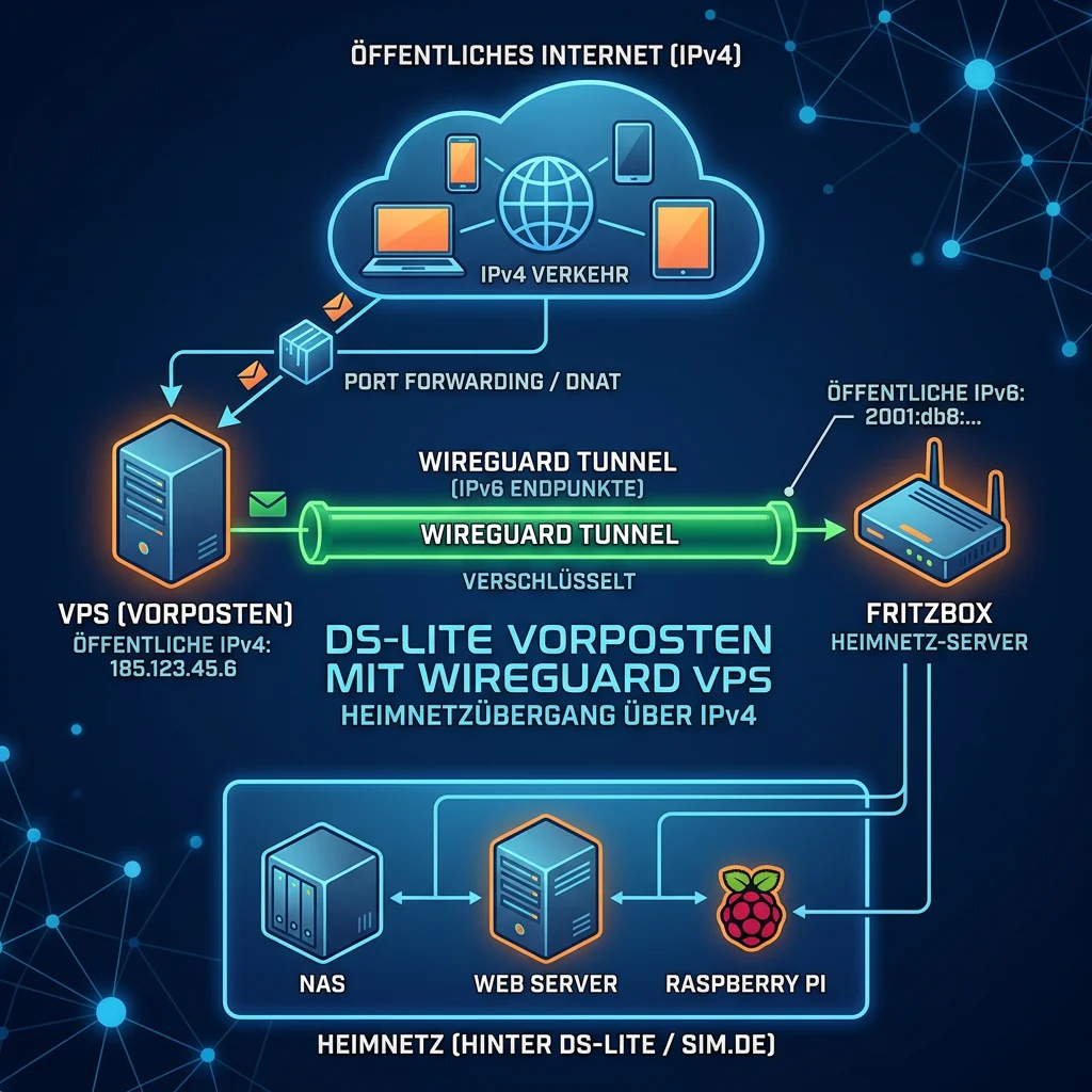 Schematische Darstellung der Portweiterleitung